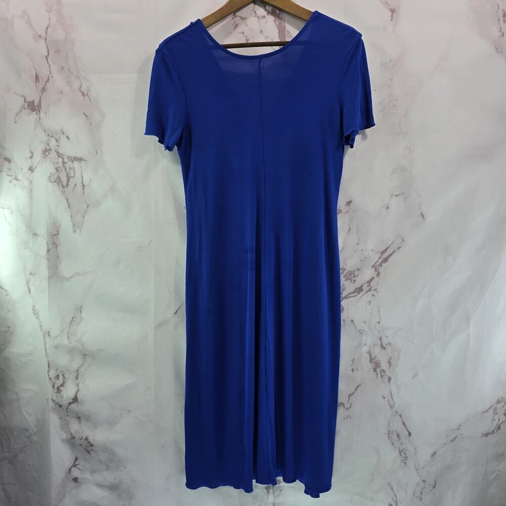 & Other Stories Dress Womens 6 Small Midi Swing Flowy Open Back Cobalt Royal
